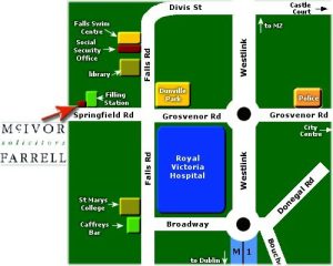 belfast solicitor mcivor farrell map